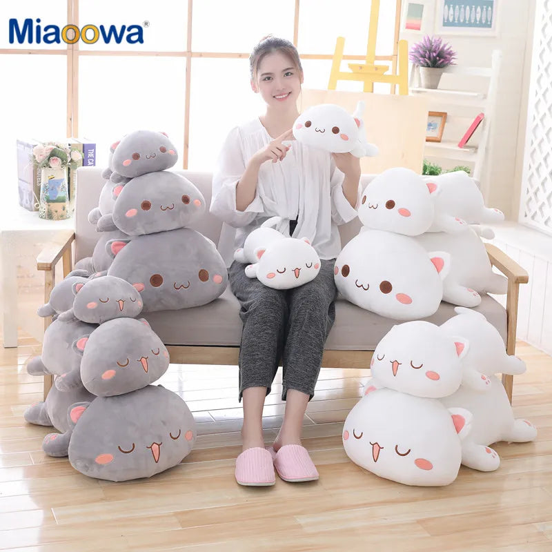 Kawaii Lying Cat Plush Toy