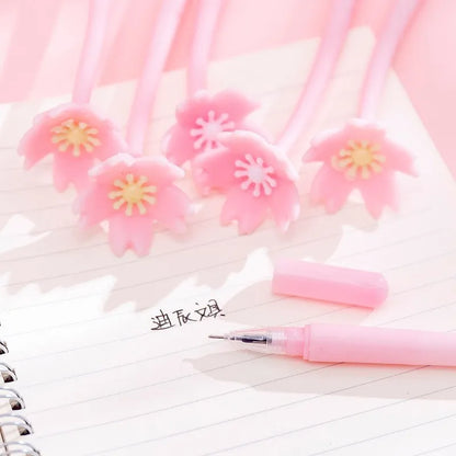 2pcs Sakura Silicone Pink Gel Pen