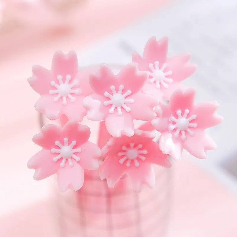 2pcs Sakura Silicone Pink Gel Pen