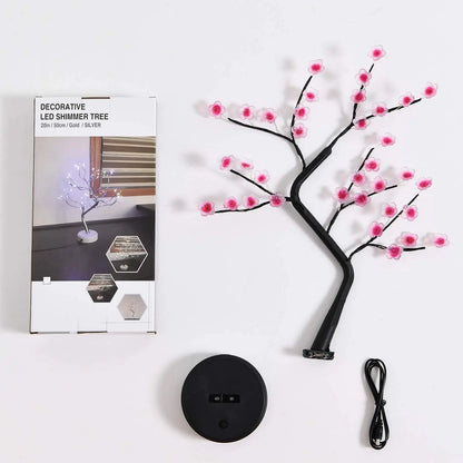 LED Bonsai Cherry Blossom Tree Lamp