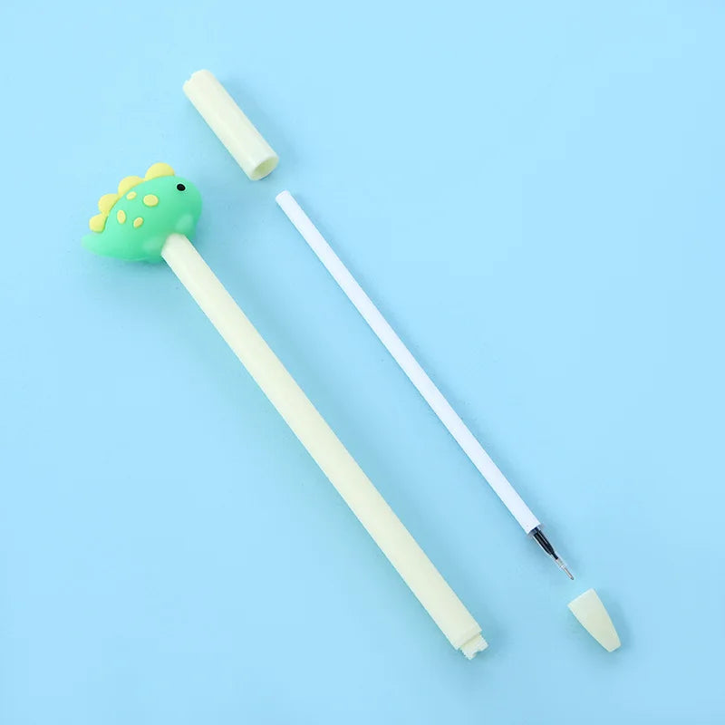 3pcs Little Soft Silicone Dinosaur Gel Pen