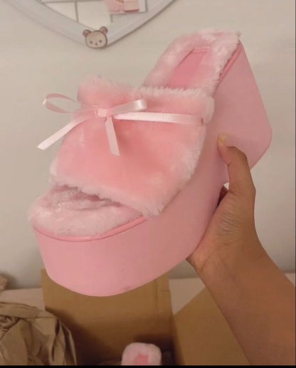 Pink Fuzzy Princess Platforms