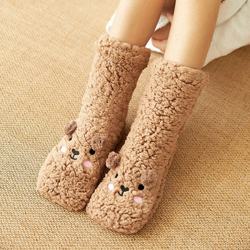 Bear Over The Ankle Cotton Socks