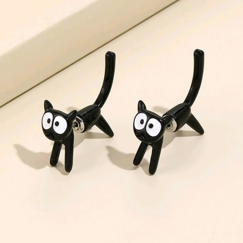 Black Cat Earrings