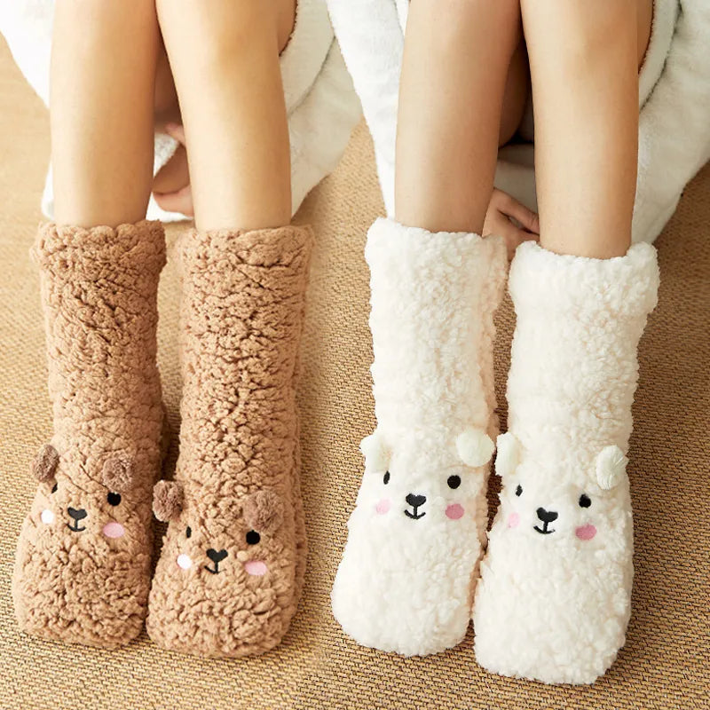 Bear Over The Ankle Cotton Socks