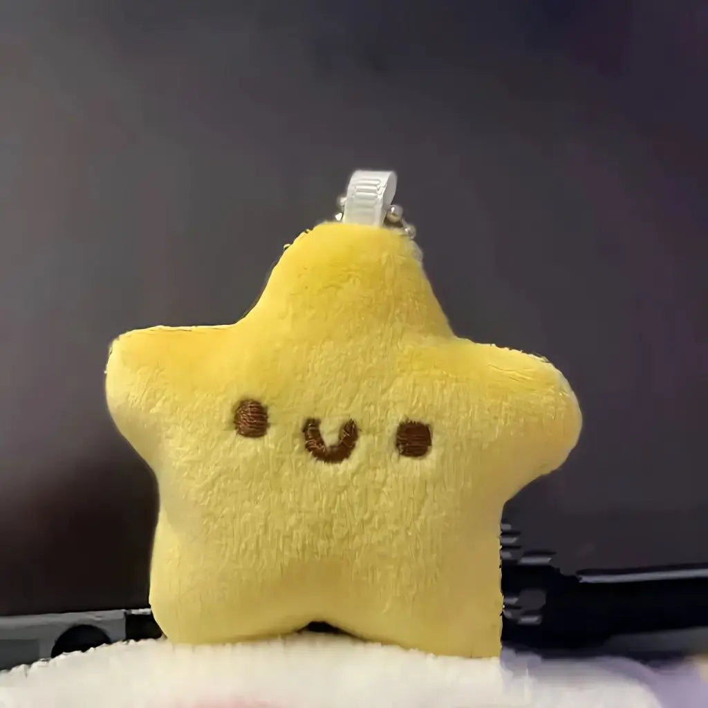 Kawaii Yellow Star Plush Pendant