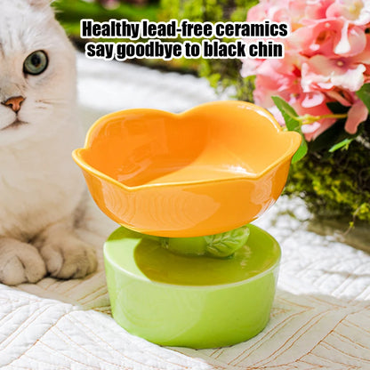 Flower-Shaped Cat Food Bowl