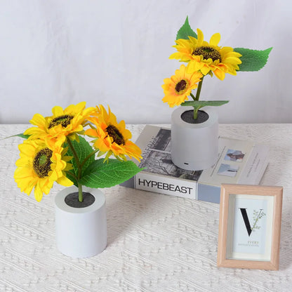 LED Rechargeable Sunflower Night Light Lamp