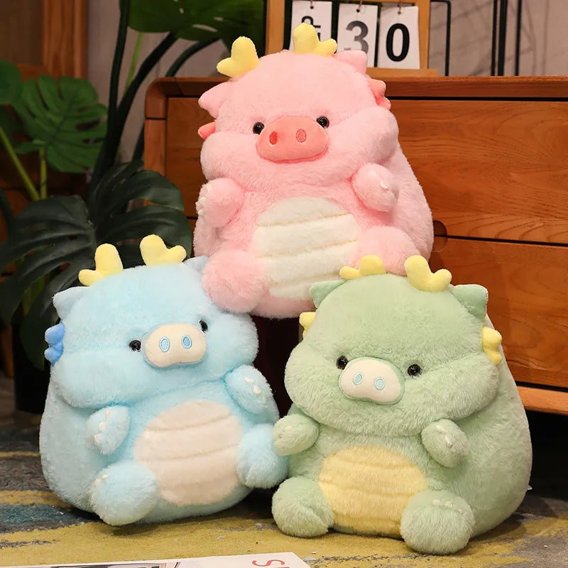 Kawaii Pig & Dinosaur Plush Toy