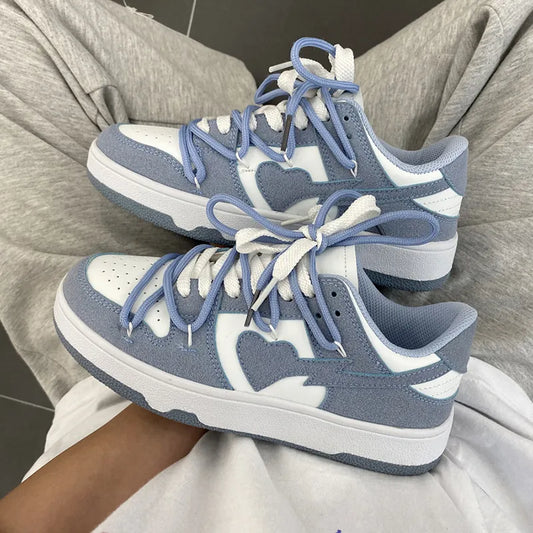 Blue Heart Streetwear Sneakers