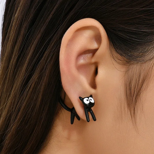 Black Cat Earrings