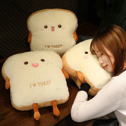 Kawaii Toast Seat Plush Pillow