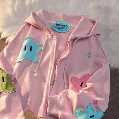 Kawaii Rainbow Star Hoodies