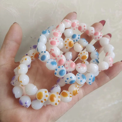 Resin Cat Paw Bracelets