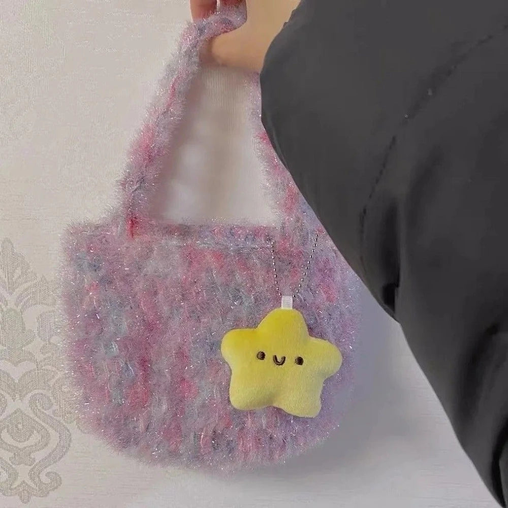 Kawaii Yellow Star Plush Pendant