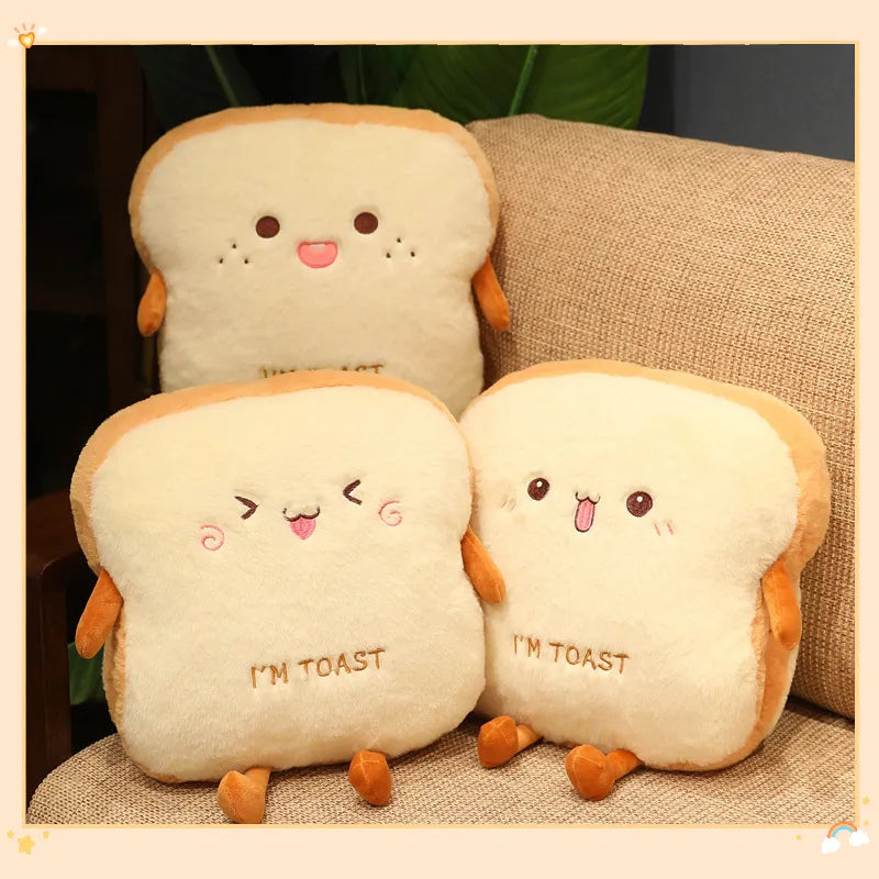 Kawaii Toast Seat Plush Pillow