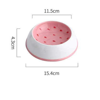 Fruit-Shaped Cat Food Bowl