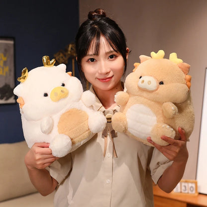 Kawaii Pig & Dinosaur Plush Toy