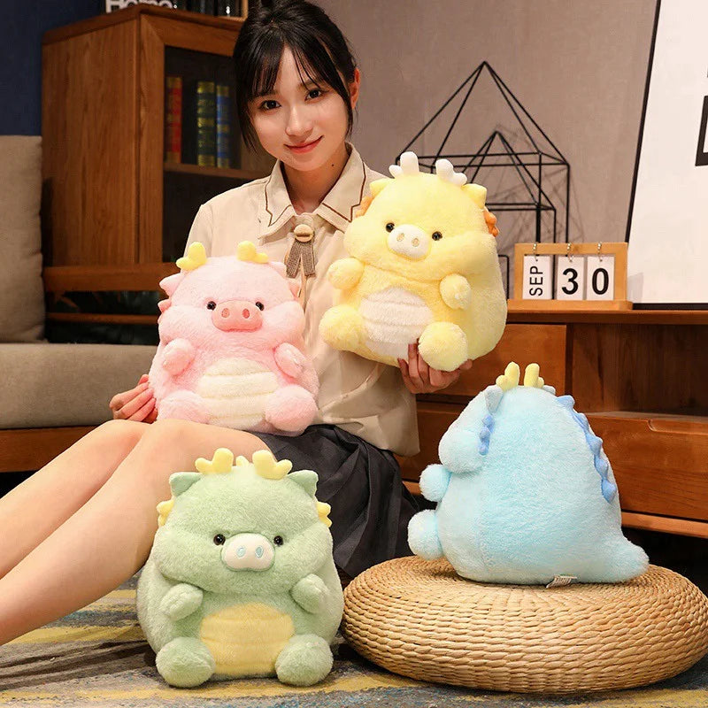 Kawaii Pig & Dinosaur Plush Toy