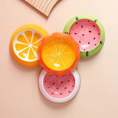 Fruit-Shaped Cat Food Bowl