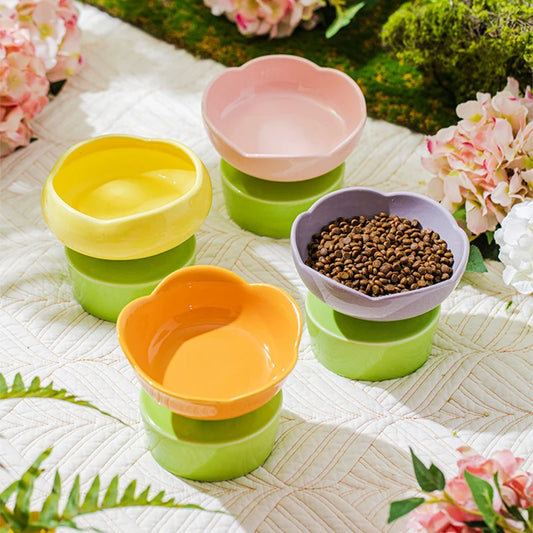 Flower-Shaped Cat Food Bowl