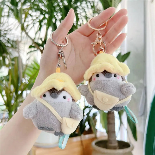 Cute Penguin Tourist Hat Keychain