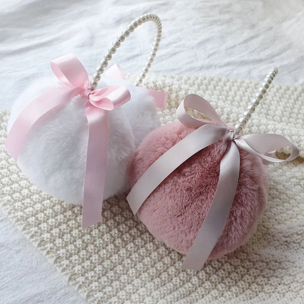 Pearl and Bow Soft Earmuffs